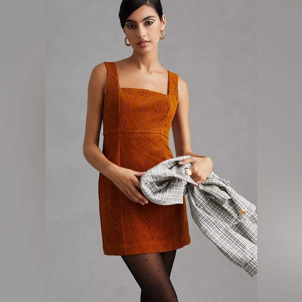 NWT Maeve Faux Suede Shift Mini Dress from Anthropologie
